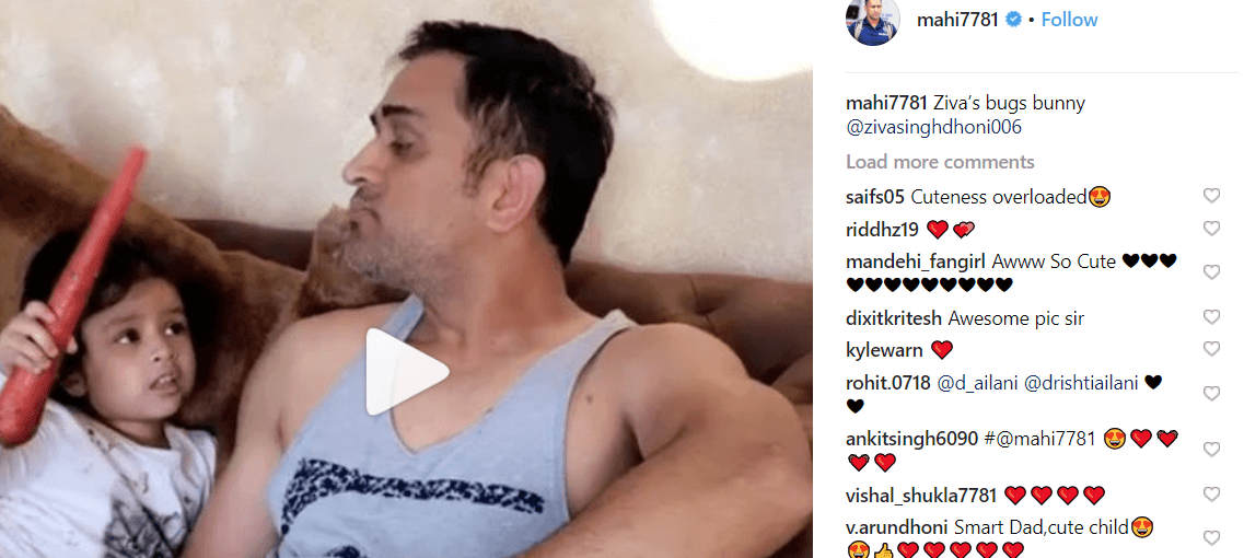 Ms Dhoni Shares Adorable Video Of Daughter Ziva Dhoni News Bugz